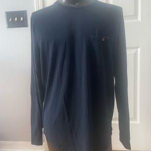 Abercrombie & Fitch Men Size XL Soft A&F Tee Navy Cotton Long Sleeve